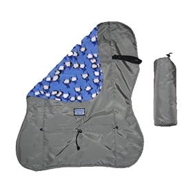 Sammy Sack Stroller Blanket, Grey Penguin