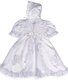 Exquisite All Satin & Lace Christening Baptism Gown (Dress, Cape & Bonnet)