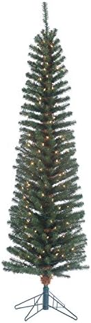 6.5' Pre-Lit Pencil Fir Christmas Tree