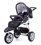 VINSANI CHARCOAL SAFARI BABY JOGGER STROLLER / PUSHCHAIR / PRAM/ 3 WHEELER