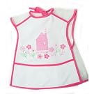 Baby Girl My House Design Peva Back Bib with Neck Tie