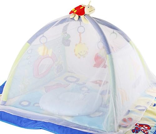 Platoyer Kid's Baby Game Mat Multifunctional Mosquito Net/2 in 1 Plush Beatles&Baby Mosquito Net