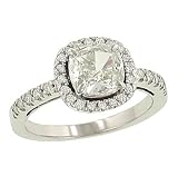 Cushion(1.09ct), Pave Dmd(.33ct) Eng. Ring EGL GH/SI1