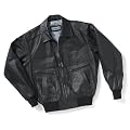 Embroidered Leather Flight Jacket