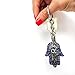 Hamsa Keychain Religious Charm Amulet Kabbalah Evil Eye Chrystal Blue Chain Gift