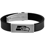 Team Titanium Seattle Seahawks Steel & Rubber Bracelet