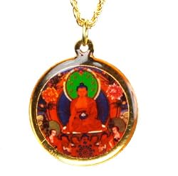Two Sided Medicine Buddha / Tara Colorful Pendant