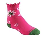 John Deere Youth Flowers/Lettuce Top Pink Socks