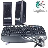 Logitech NASCAR Keyboard, Mouse and S100 Speaker Combination