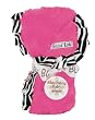 Trend Lab Velour Blanket with Trim, Pink Rosette with Zebra Trend Lab Velour Blanket with Trim, Pink Rosette with Zebra
