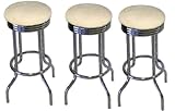 Review The Furniture Cove  / 3 Synthetic Lamb Wool Specialty Barstools Set