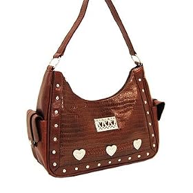 Celeritas Sports; Brown Western Style Leather Trim Purse item number 560485