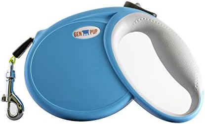 GenerationPup Retractable Dog Leash, 13 feet long for Small &amp; Medium Dogs up to 44 lbs, Tangle Free, Blue