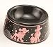 poodle43 - Elevated Porcelain Poodle Pet Bowl