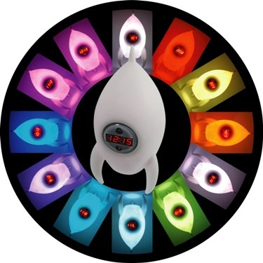 Childrens Toyshop  Toys : Rocket Aurora Colour Changing Clock.