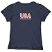 T-Shirt Woman Navy Blue  Usa Cypherpunk  Music
