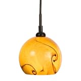 Checkolite 25300-36 Home Design Art Glass 1-Light Pendant, Dark Bronze