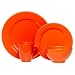Waechtersbach Fun Factory 4-Piece Dinnerware Place Setting , Service for 1, Orange Peel