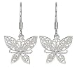 Sterling Silver Butterfly Dangle Earrings