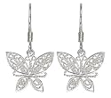 Sterling Silver Butterfly Dangle Earrings