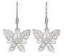 Sterling Silver Butterfly Dangle Earrings