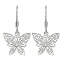 Sterling Silver Butterfly Dangle Earrings
