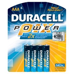 Duracell Power Pix AAA Nickel Oxy Hydroxide Batteries 4 Counts