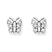 14K White Gold 1/4 ct. Diamond Butterfly Earrings