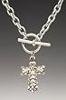 Silver Spoon Unique Decorative Cross Toggle Necklace Faith NSC