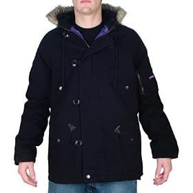Toy Machine Mens Jacket Parka-Matic Black Purple by Toy Machine