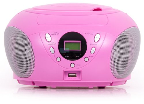 Tragbarer CD-Player USB MP3 Denver TCU-203C pink