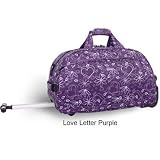 Christy 20 Rolling Duffel Bag Color: Love Letter Purple