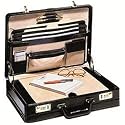 US Luggage Bonded Leather Expandable Attache with Desk