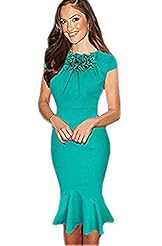 Short Mermaid Cotton/Nylon/Spandex Bodycon Dress/Club Dress/Evening Dress/Prom Dress/Party Dress/Wedding Dress 