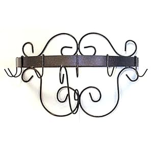 Half Round Pot Rack with 6 Hooks