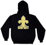 Who Dat! Sweatshirt, New Orleans Gold Fleur De Lis, Who Dat Fleur-de-lis Hoodie, Medium, Black