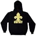 Who Dat! Sweatshirt, New Orleans Gold Fleur De Lis, Who Dat Fleur-de-lis Hoodie, Medium, Black