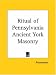 Book Ritual of Pennsylvania Ancient York Masonry