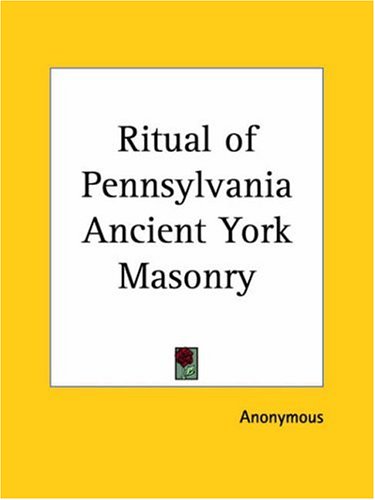 Ritual of Pennsylvania Ancient York Masonry under The Books Store