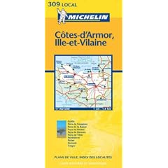 Michelin Map 309 Local Cote-d'Armor, Ille-et-Vilaine