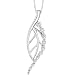 Hollywood Enchantment: Sterling Silver Celebrity style Leaf Motif Classic Journey Inspired Design with CZ Diamonds