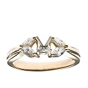 14k Yellow Gold Marquise-Cut Diamond Engagement Ring Setting (1/3 ct tw, J, I1)
