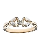 14k Yellow Gold Marquise-Cut Diamond Engagement Ring Setting (1/3 ct tw, J, I1)