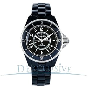 Chanel J12 Black Ceramic Automatic Midsize Unisex Watch H0685 from Chanel