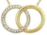 Ladies 18 Two Tone Circle Of Life Pendant Cable Chain