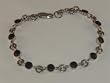 Black Onyx Sterling Silver Tennis Bracelet - BR-0068