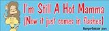 I'm still a hot momma now it just comes in flashes - Refrigerator Magnets 7x2 in