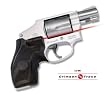 Crimson Trace Lasergrip for Smith and Wesson J-Frame Round Butt, Black with Polymer Grip, Rubber Overmolded Front and Back Strap