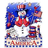 Patriotic Snowman Christmas Adult Sweatshirt