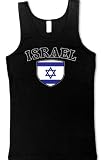 Israel Flag Shield International Soccer Juniors Tank Top, Israeli National Pride Juniors Boy Beater
